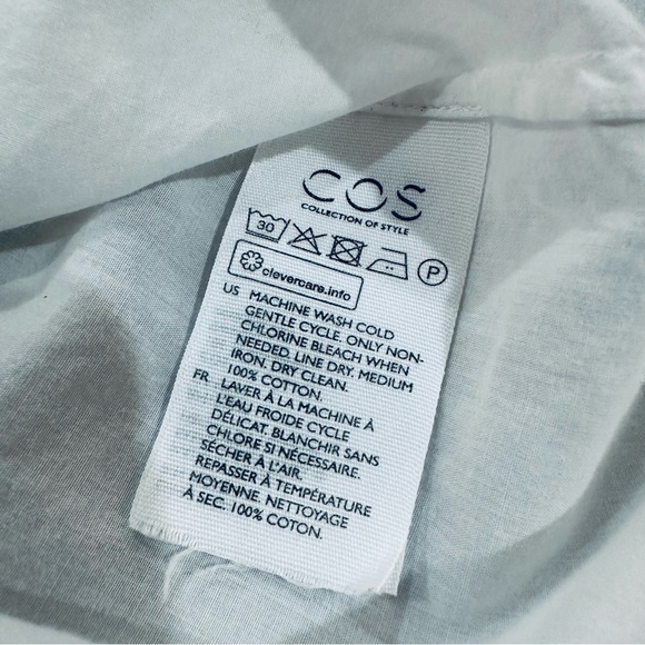 COS Oversized Lightweight Cotton Tunic / White / Size M - Picture 4 of 8